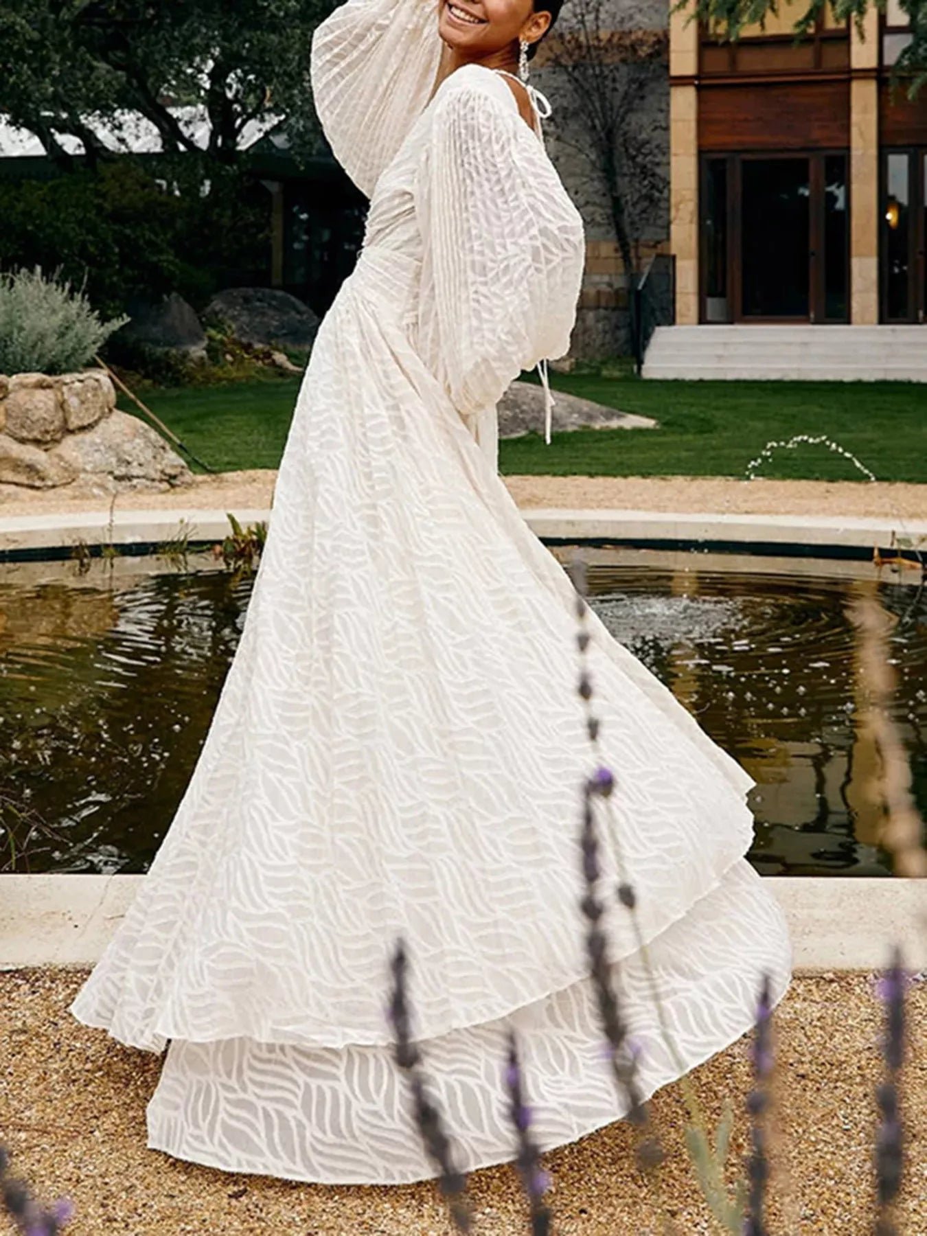 V-Neck Long Sleeve Maxi Dress ca46073888ca41e3ac5745a68ab2d17a-Max-Origin