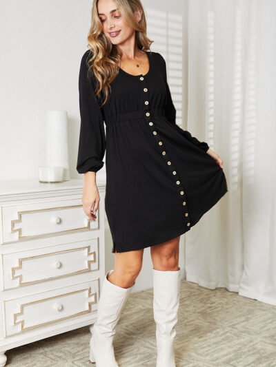 Double Take Scoop Neck Empire Waist Long Sleeve Magic Dress d05ca5a0fffa4e71bcff3d3ac85552a4-Max
