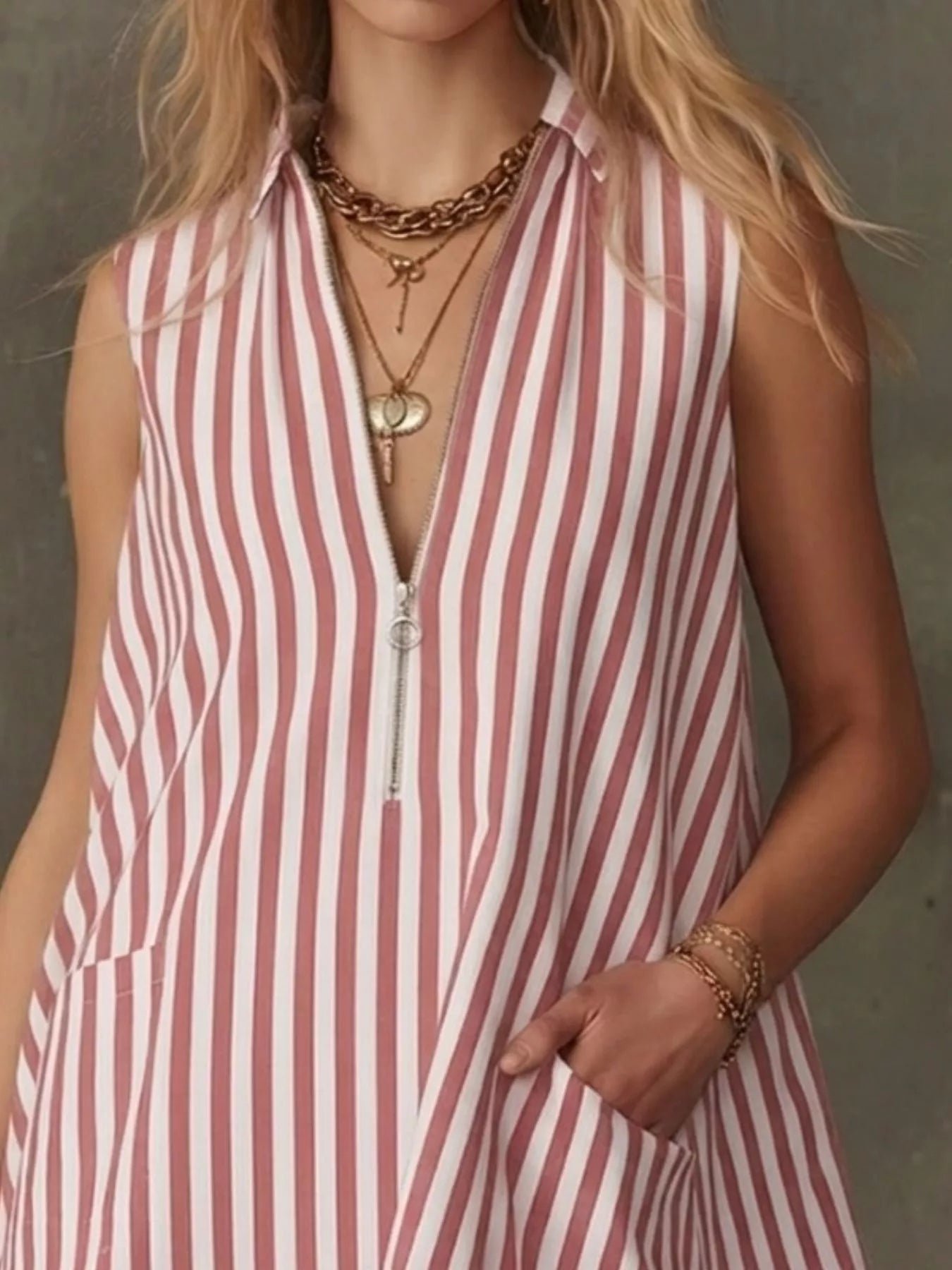Striped Zipper Neck Ruffle Hem Dress d30bdaad-6259-4ace-98d6-22619c590bd2-Max-Origin