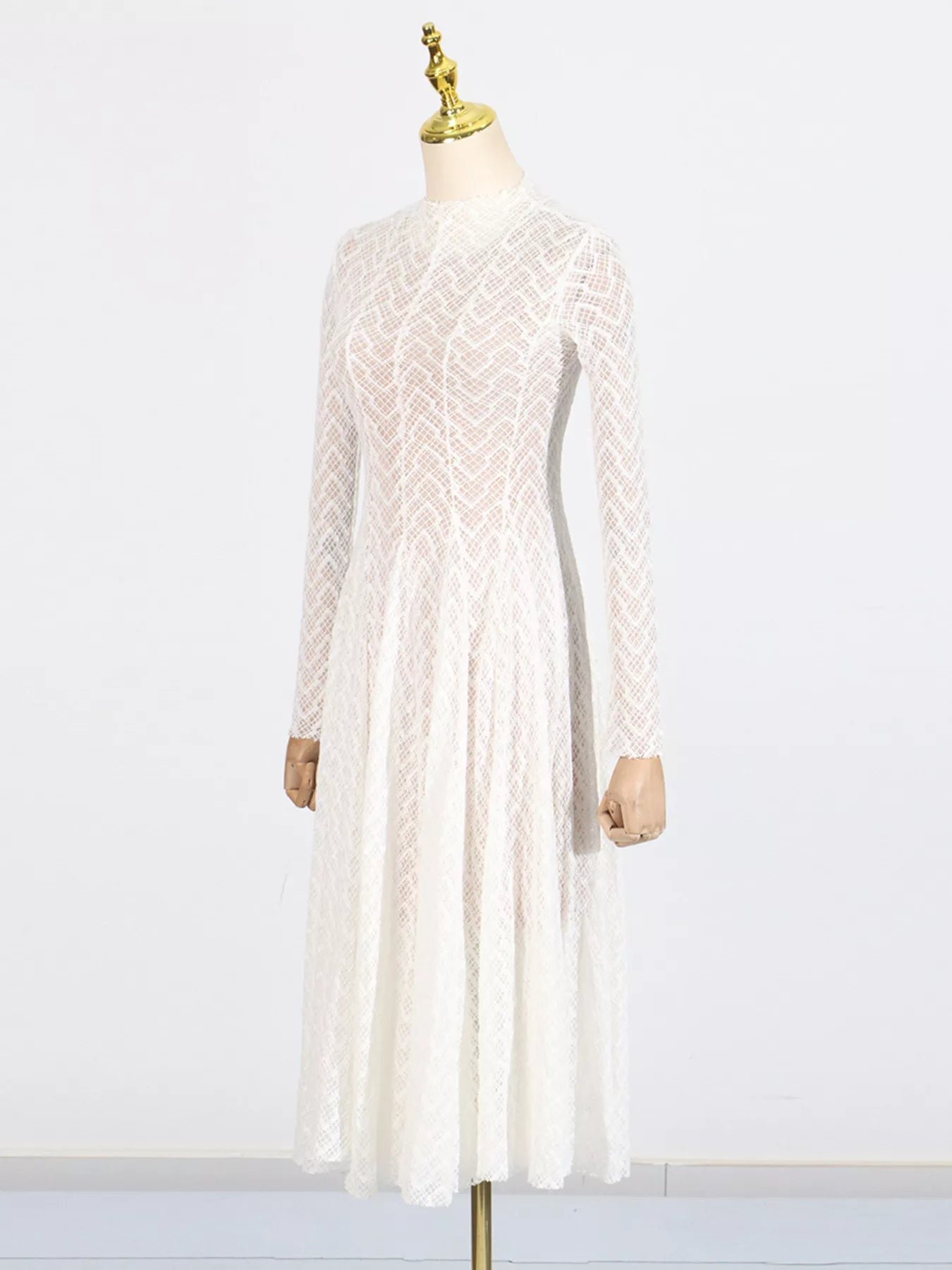 Lace Mock Neck Long Sleeve Maxi Dress d9cb33fed09e4b2fa484e0fd7ef0aa20-Max-Origin