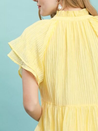 Umgee Tiered Ruffle Sleeve Textured Mini Dress d9e8c191-4b52-40db-bdc7-090235fa60b7-Max-Origin