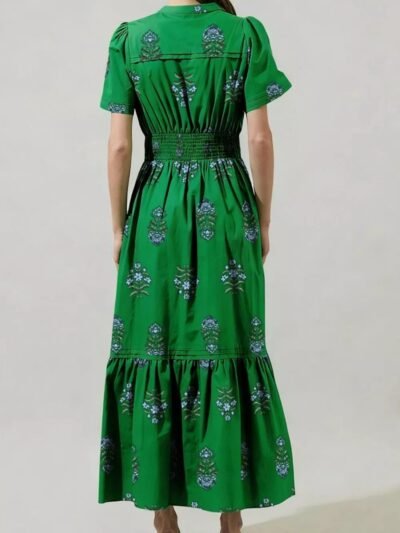 Floral Print Smocked Waist Maxi Dress f11b2d12-88bb-42a1-940b-72e34a9b0d8a-Max-Origin