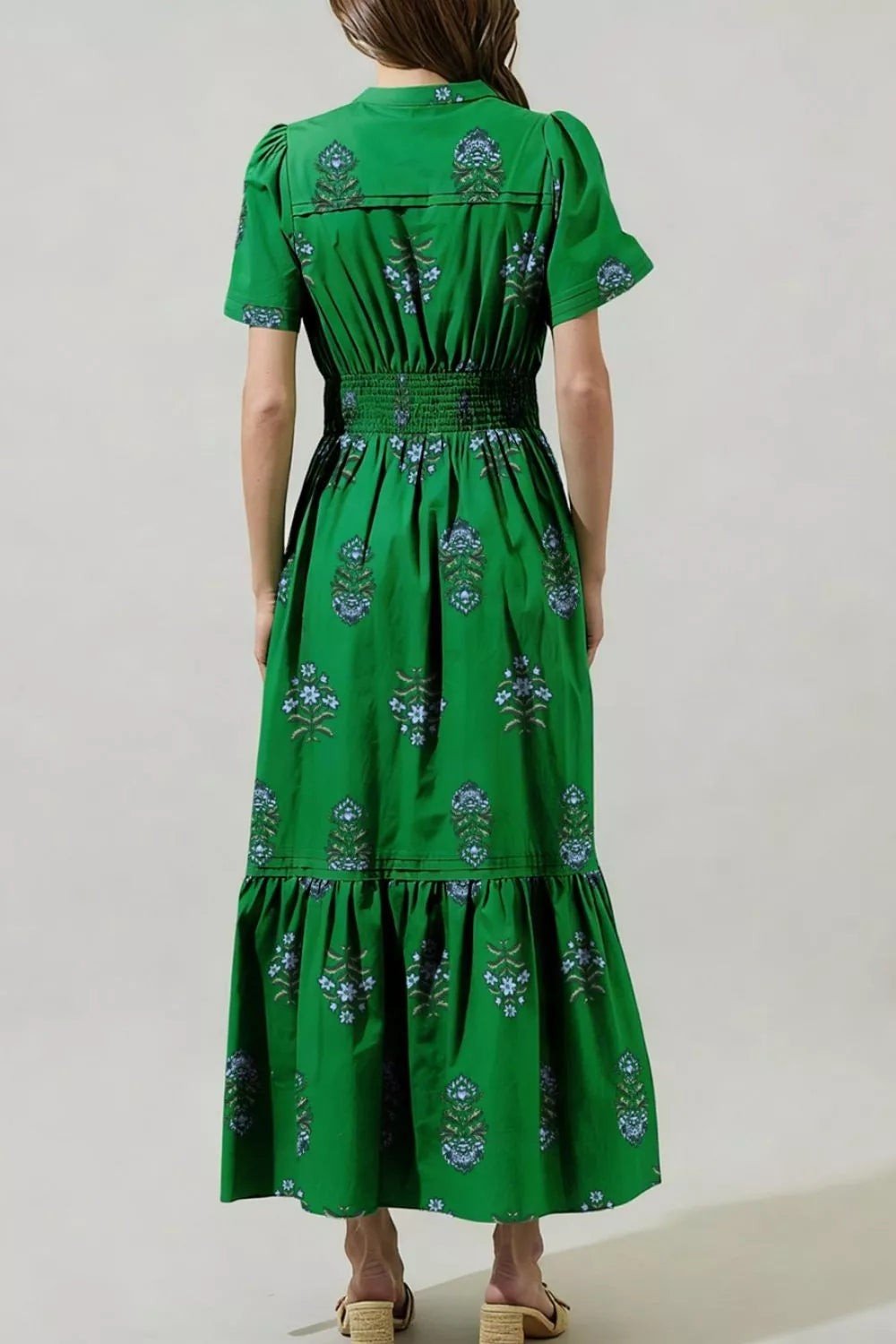 Floral Print Smocked Waist Maxi Dress f11b2d12-88bb-42a1-940b-72e34a9b0d8a-Max-Origin