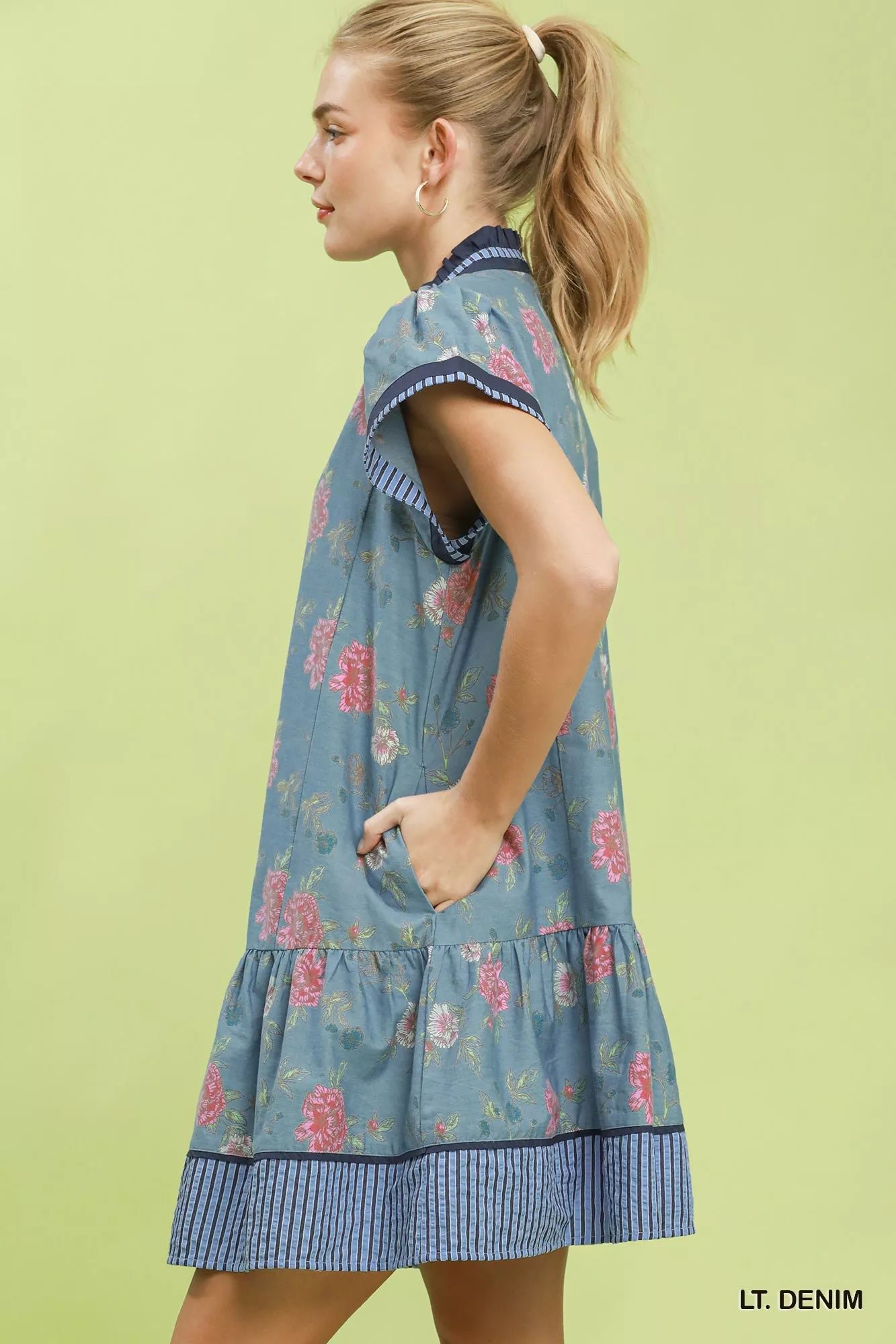 Umgee Floral Contrast Trim Ruffle Hem Mini Dress df45c063-50a1-4f1b-b880-f3ac07da0917-Max-Origin