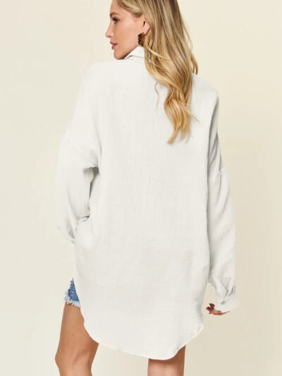 Double Take Full Size Pocketed Texture Button Up Shirt e6e21c5f-cc31-49de-8918-174fbde99c1f-Max