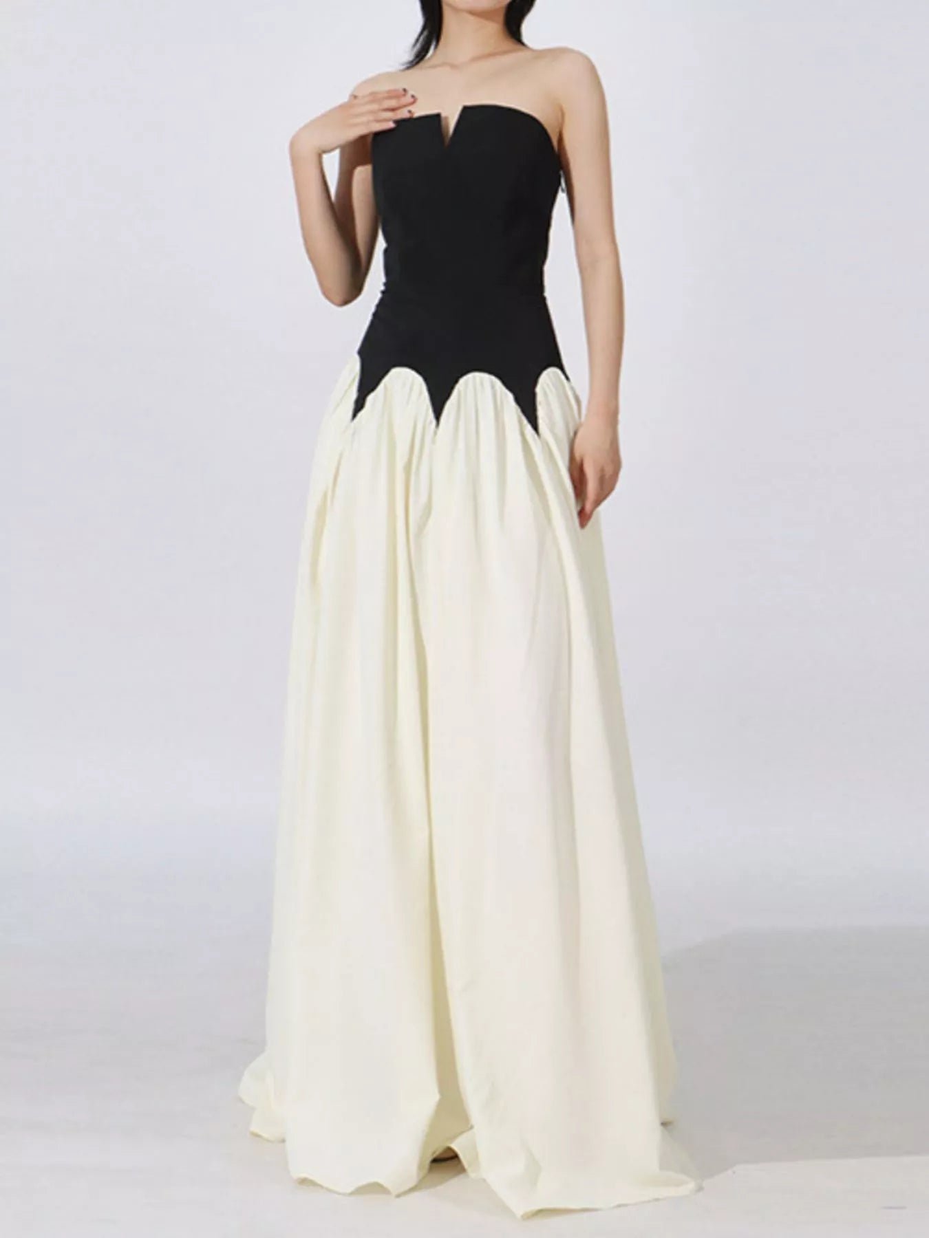 Two Tone Tube Maxi Dress ef5190ba-51b5-48db-a9e3-24ecc171daad-Max-Origin