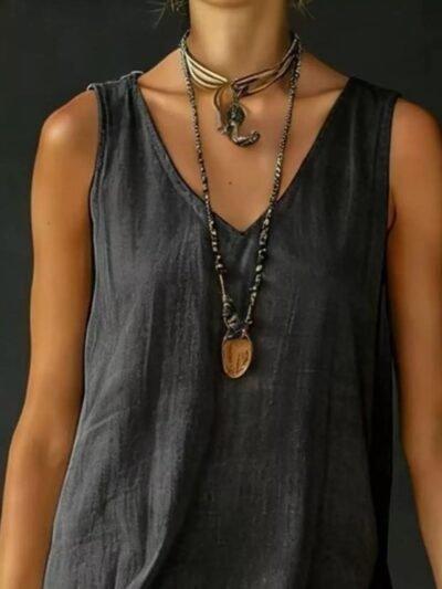 Full Size Ruffled Hem V-Neck Sleeveless Dress Plus Size f3216c1a-8a55-47cc-892a-b609574d237f-Max-Origin