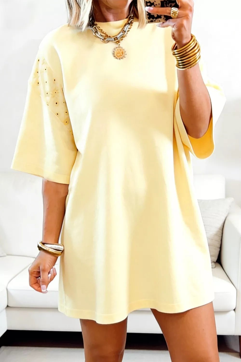 Round Neck Half Sleeve T-Shirt Dress f4f15a7e-aede-4017-8c92-3be77d33db8b-Max-Origin