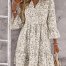 Loose V-neck Ruffle Floral Dress For Women Loose V-neck Ruffle Floral Dress For Women - Image 7